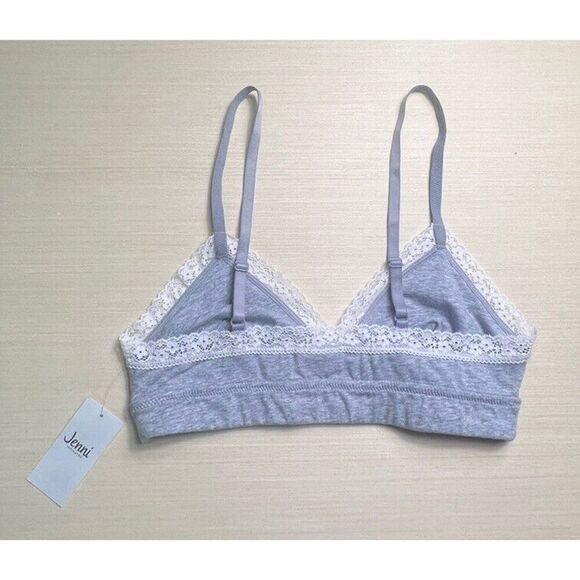 Jenni On Repeat Wide Lace Trim Bralette Sleep Heather Gray - Picture 3 of 4